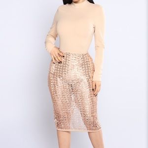 Two piece skirt n body suit